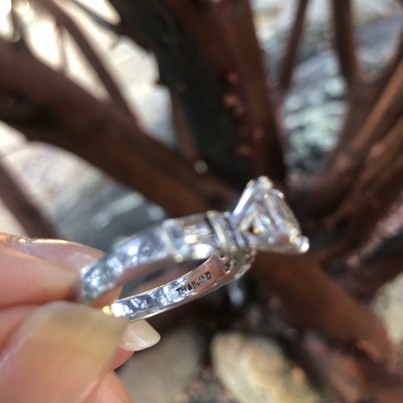 Vintage Sterling Silver 925 Ring Princess Cut Cubic Zirconia Engagement Size 7 - Picture 9 of 16